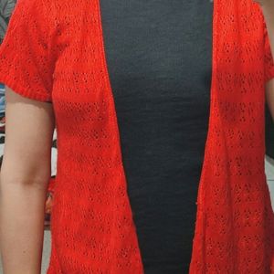 Open-Front Lace Shrug