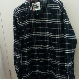 Black And White Checks Formal Men Shirt