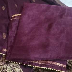 Banarasi Suit With Organza Dupatta