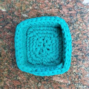 Crocheted Square Basket