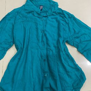 Sea green Pure Cotton Shirt