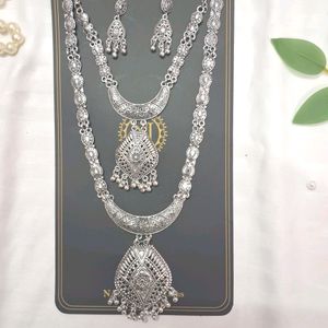 Aesthetic Desi Jewellery Necklace And Earrings