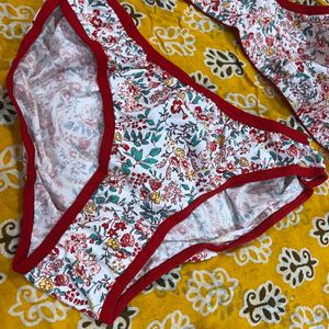 Lingerie Set Red Sexy Pattern