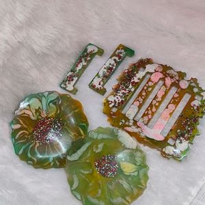 Resin Coaster With Tray