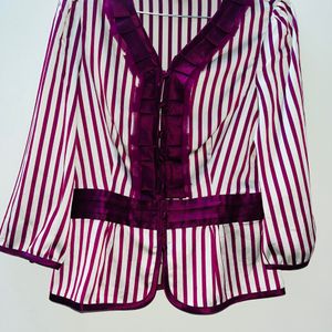 Silk Floral Purple Top😍