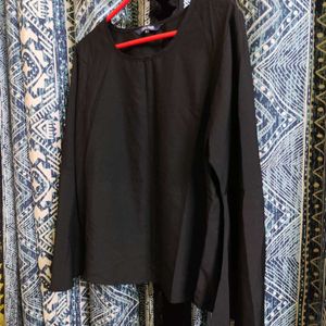 Tokyo Talkies Black Top With Flared Sleeves