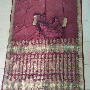 🔥Sale 🔥Banarasi Silk Saree With Blouse Women 🔥