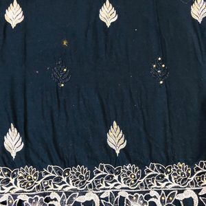 Black Embroidered Kurta ( Women )