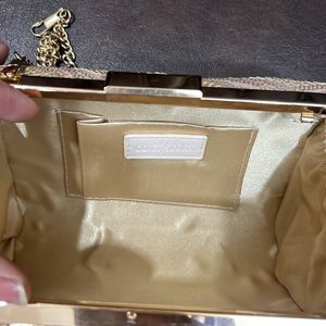 Gold Brown Clutch Bag