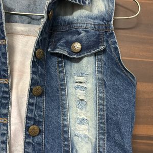 Women Crop Denim Jacket