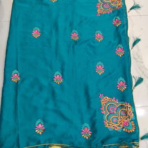 Beautiful Thread Work Saree