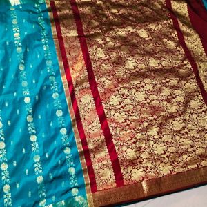 Multi Colour Pure Gadwal Saree