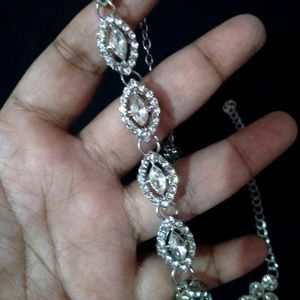 Unused High Quality White Stone Necklace