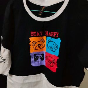 Stay Happy T Shirt For Girls