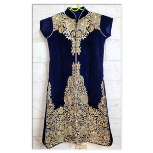 Embellished Velvet Kurta