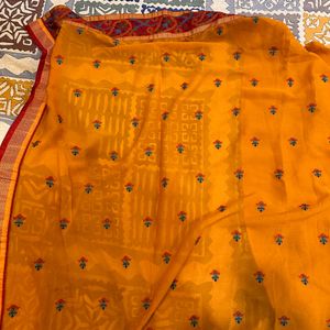 Mustard Saree With Blouse