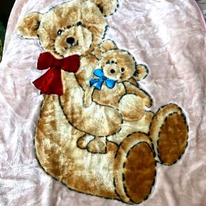 New Baby Blanket Very Soft And SUPER QualityLike New Newborn Baby Blanket Teddy Bear 🧸 🐻print Used Only Once