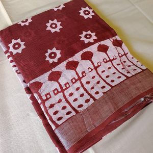 Beautiful Cotton Linen Saree