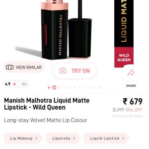 Only Today Offer 🔥🥳Manish Malhotra Liquid Lipstic