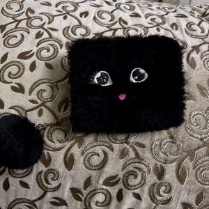 Trendy Fur Material Small Wallet