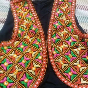 Navratra Koti Or Jacket Hand Work Back Plain