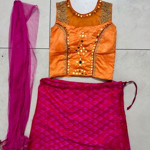 Crop Top With Lehnga