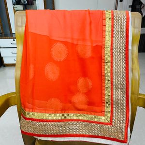 PATLI PALLU PURE OZARI TWO COLOUR SAREE