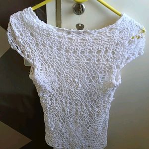 White Knitted Top