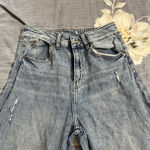 H&M Blue Ripped Jeans