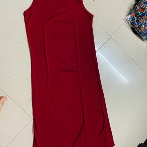 Maroon Bodycon Dress