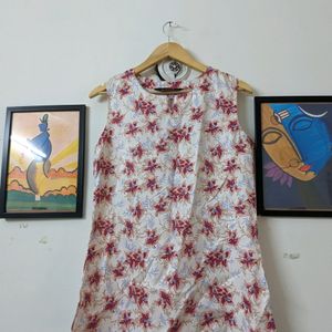 Sleeveless Short Kurti Cotton Printed Like New