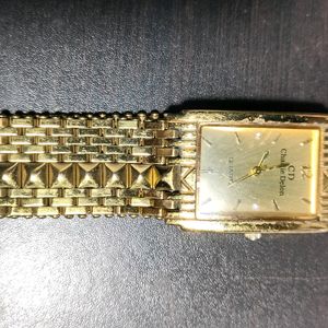 CHARLIE DELON MEN'S WRIST WATCH 24K Gold Plated