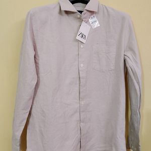 Beige Men Shirt