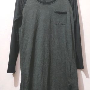 Grey Full Sleeves Active Wear Tee