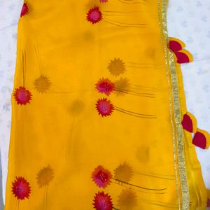 Yellow Handpainted Suit Set S