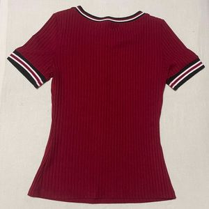 Simple Maroon Colour Top For Women