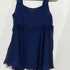 Navy Blue Sleeveless Top