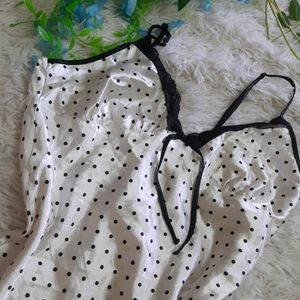 Beautiful Plka Dots Night Wear