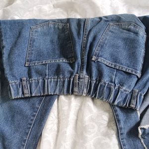 Knee Cut Denim Jeans For Women