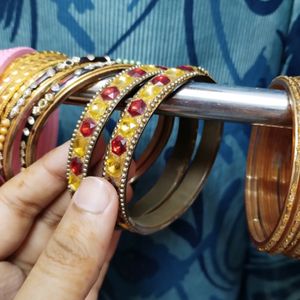 Red Golden Bangles