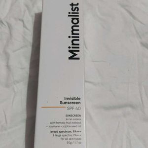 Minimalist Invisible Sunscreen Spf 40