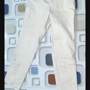 White Denim Pants