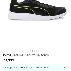 Puma Black FST Runner v2 MU Shoes