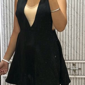 Korean Black Skater dress