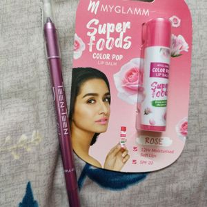 Combo Purple Gel Kajal & Lip Balm