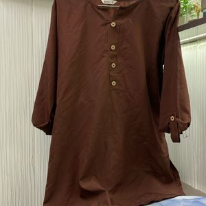 Brown Short Kurti/ Tunic