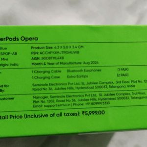 (UNOPENED) MIVI SUPERPODS OPERA WITH INVOICE