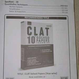 CLAT Entrance Examination Book For All Exam