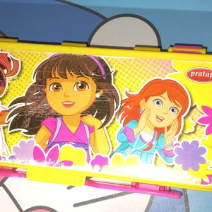 3 Pack Pencil Box Combo, ABC Camprtmnt Or Dora Pic