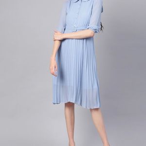 Coller Pleated Dress